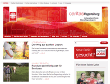 Tablet Screenshot of caritas-regensburg.de